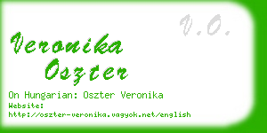 veronika oszter business card